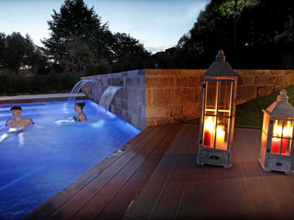 COMPLEJO SAN MARCOS HOTEL Y POSADA SPA el spa por la noche