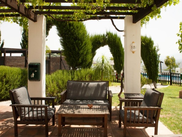 El jardín del hotel cerro del hijar en Malaga